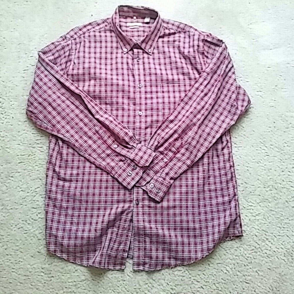 Van Heusen traveler plaid shirt